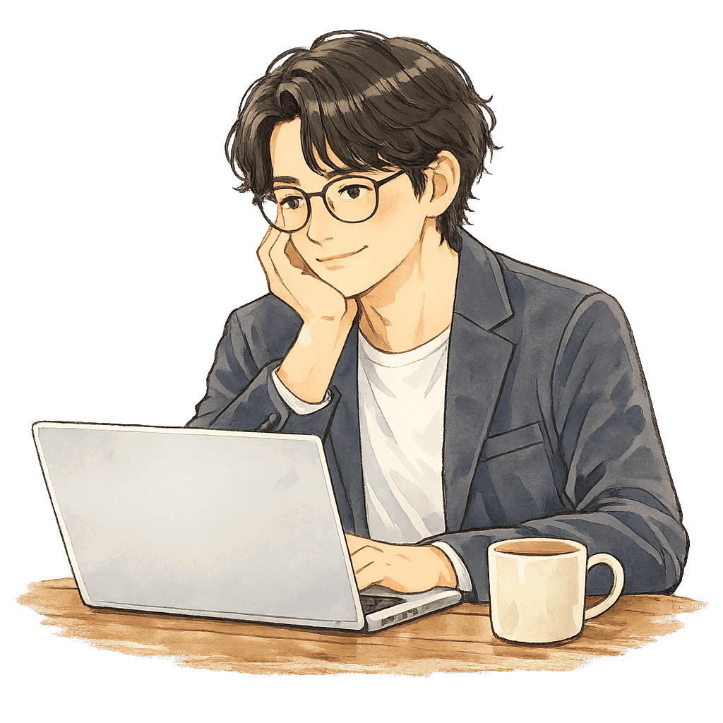 AIについて考えている様子のイラスト